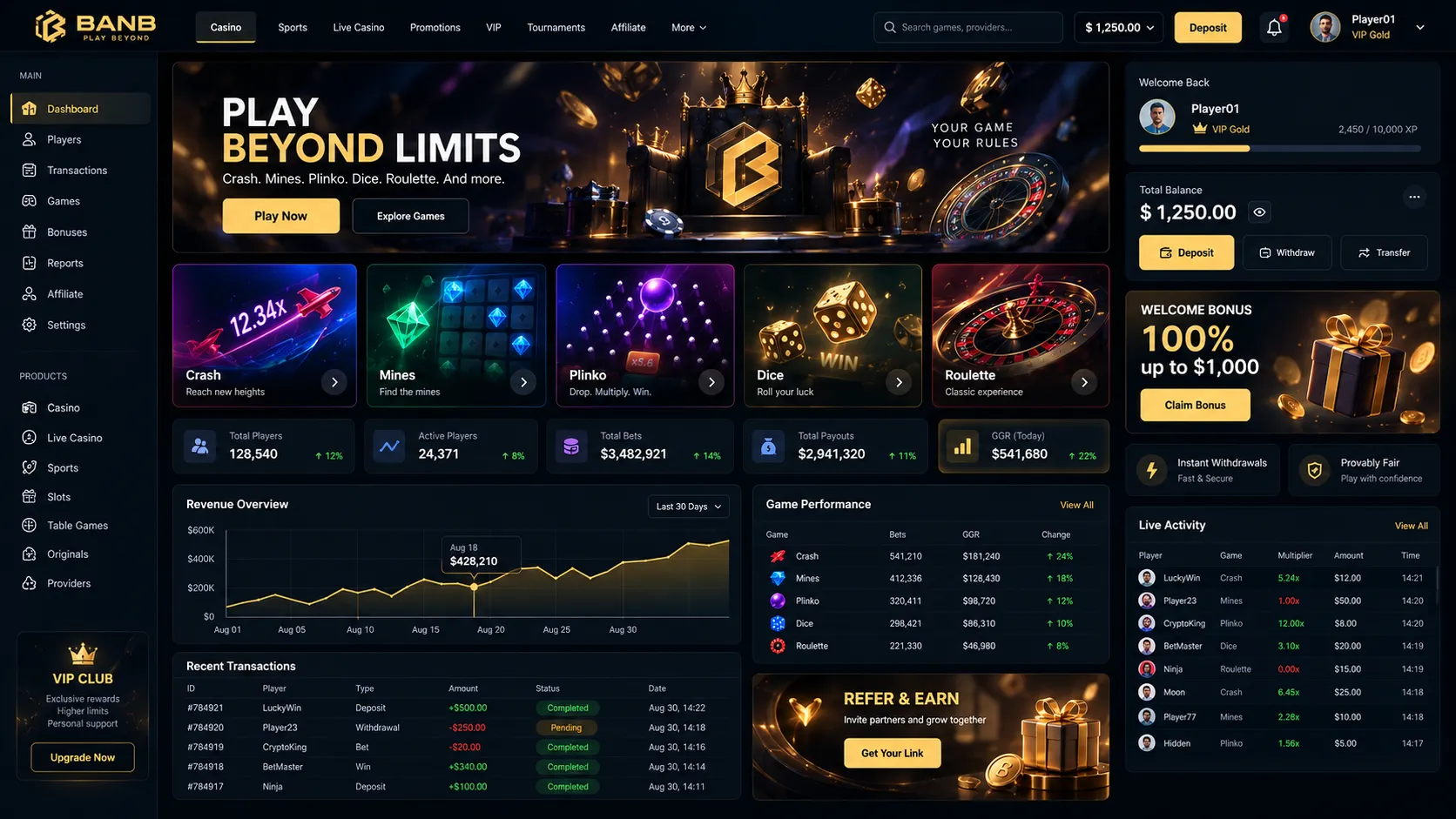 Satoshi — White-Label iGaming Platform