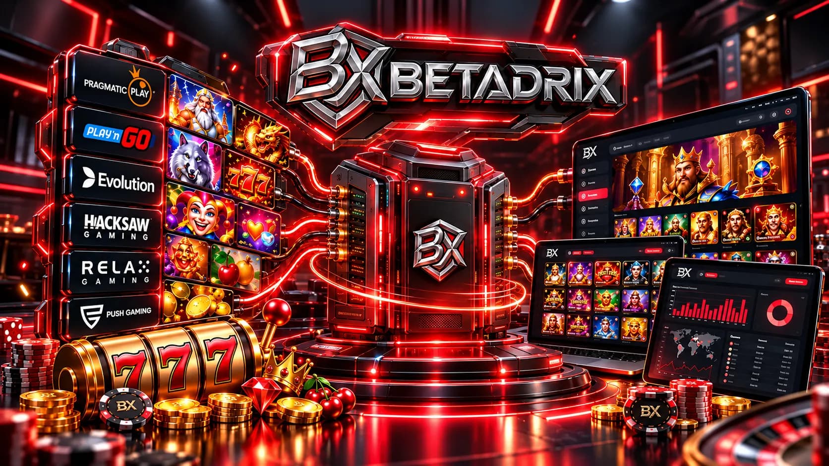 Slot aggregation platform architecture connecting game studios to casino operators through one API